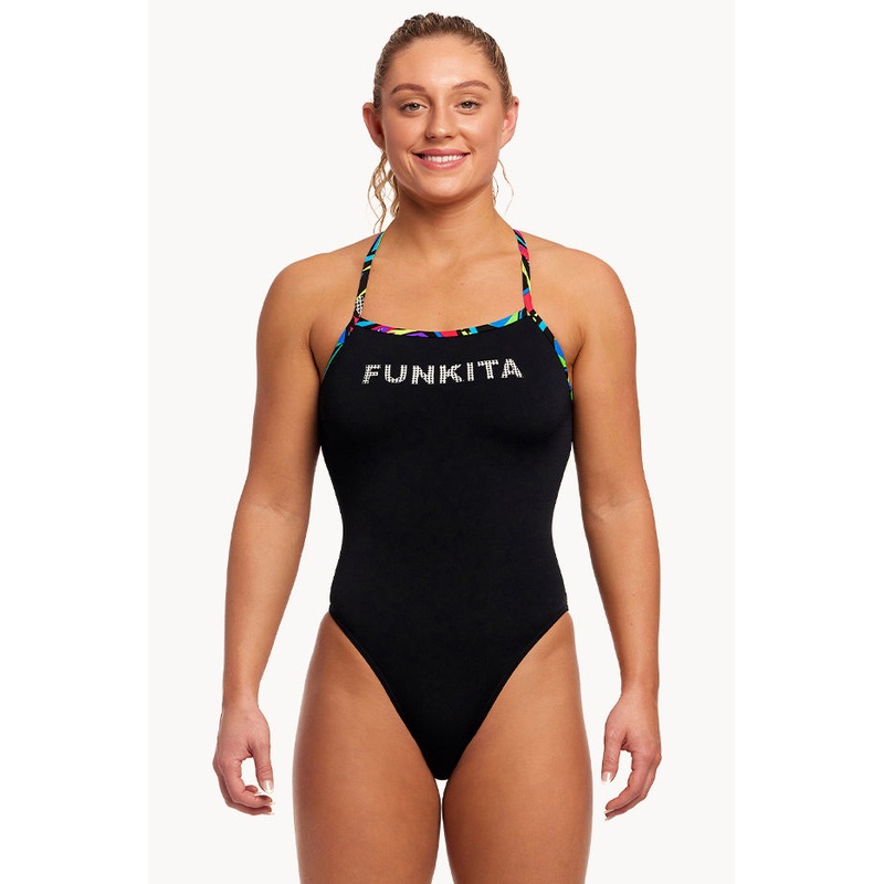 Beat It Black Strapped In One Piece