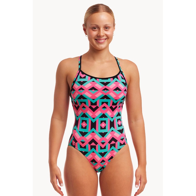 Square Stare Diamond Back One Piece