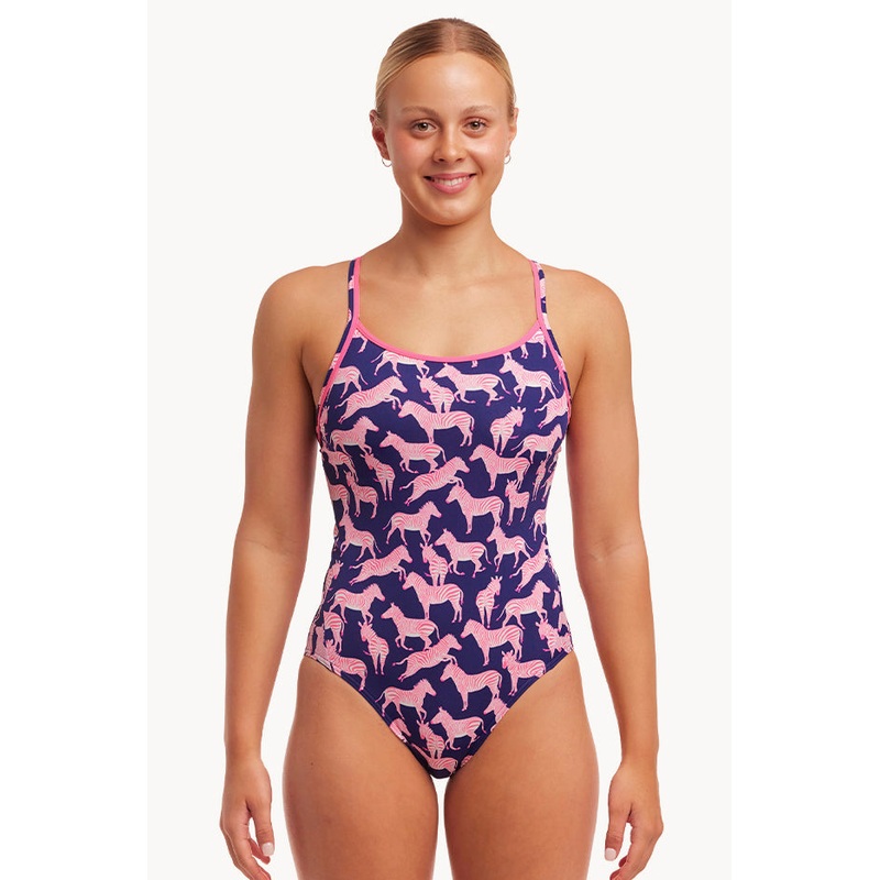 Sweet Stripes Diamond Back One Piece