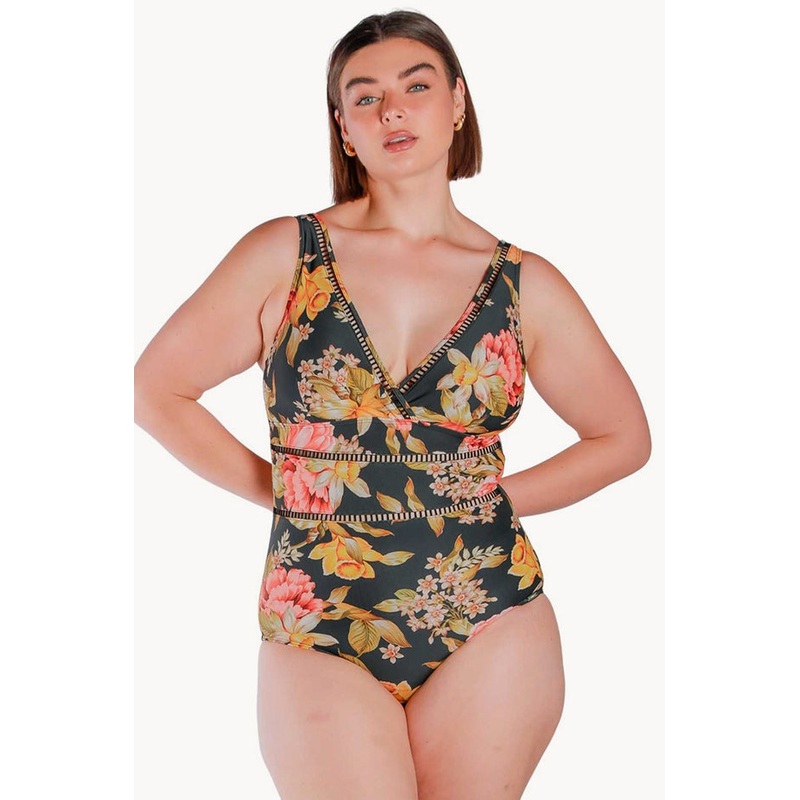 Frenchy Black V Neck One Piece