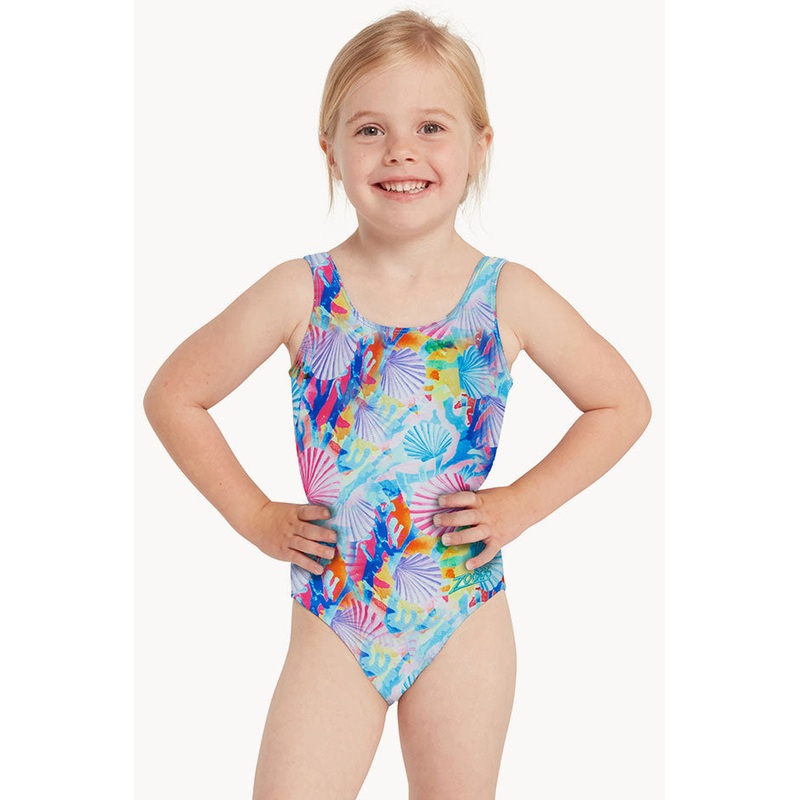 Girls Crazy Clams Scoopback One Piece