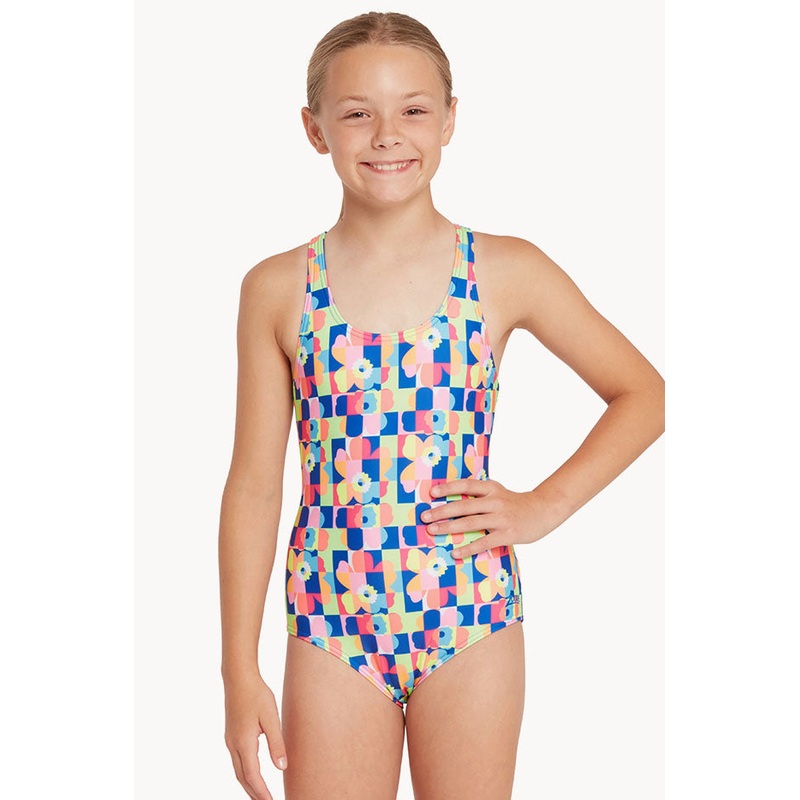 Girls Flowerpatch Rowleeback One Piece