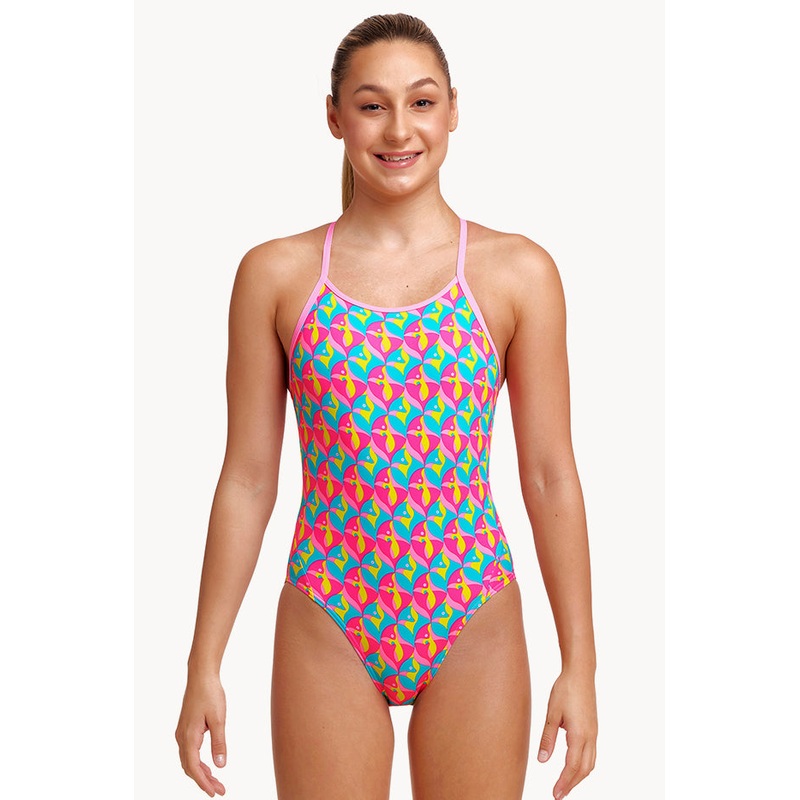 Girls Foxy Friends Diamond Back One Piece