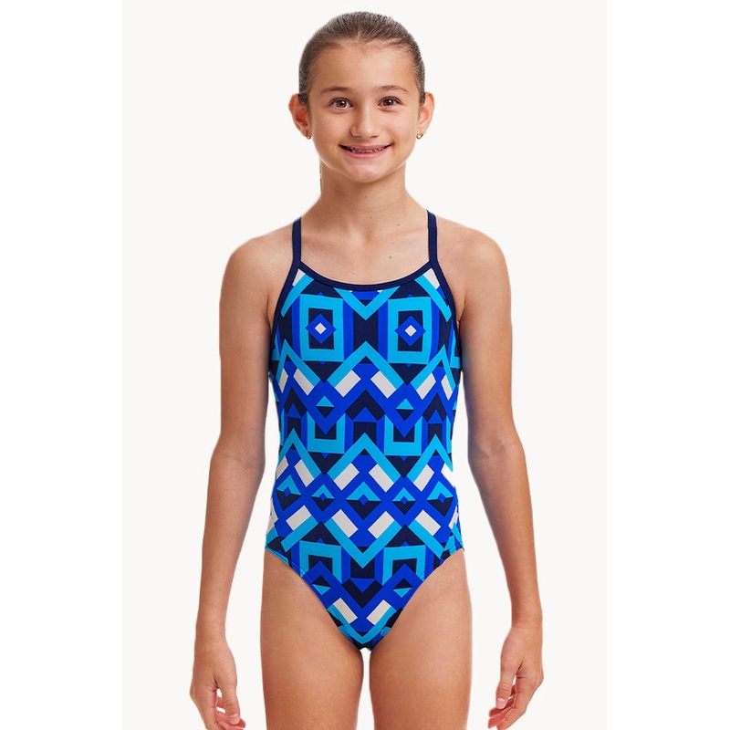 Girls Gee A Geo Diamond Back One Piece