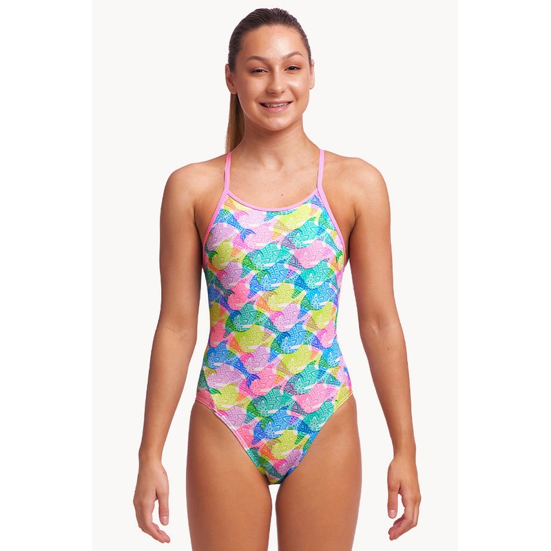 Girls Pastel Porpie Diamond Back One Piece