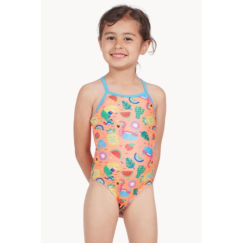 Girls Pool Party Tex Back One Piece