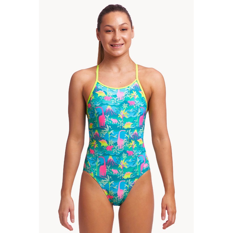 Girls Prehistoric Party Diamond Back One Piece