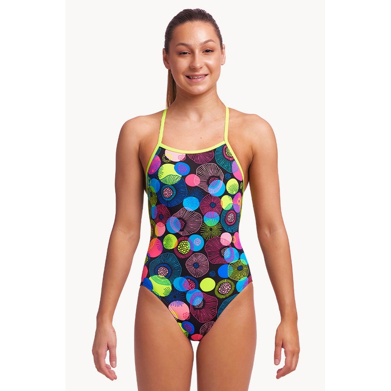 Girls Sting Goes Strapped In One Piece