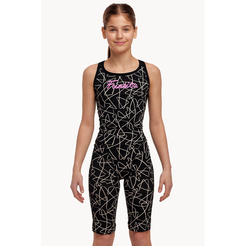 Girls Texta Mess Fast Legs One Piece