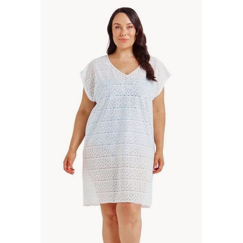 Mesh V Neck Kaftan