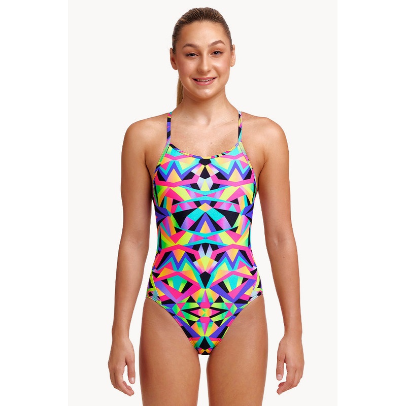 Girls Crystal Eyes Diamond Back One Piece