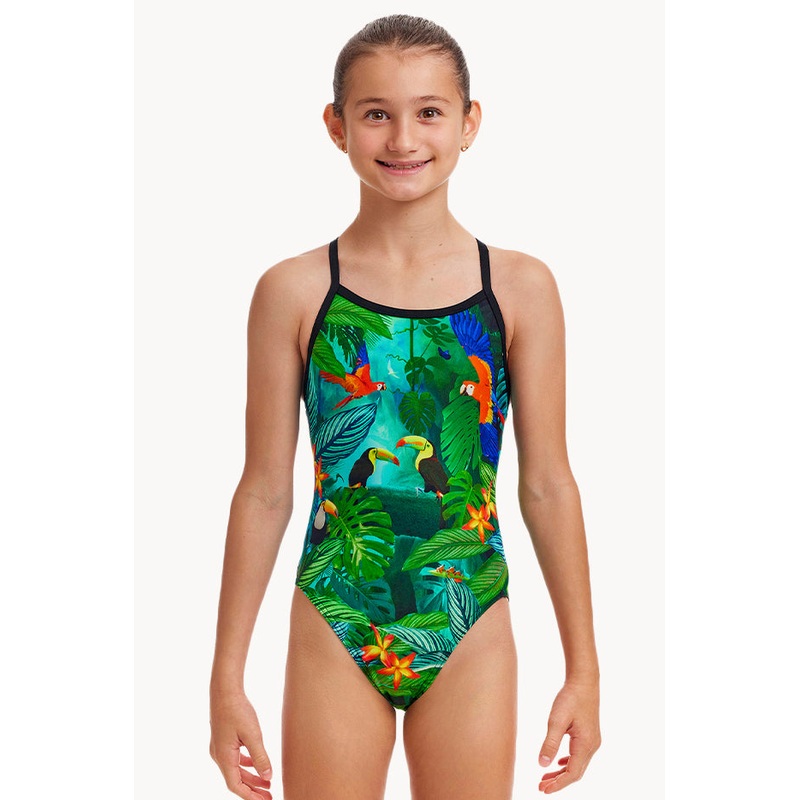 Girls Lost Forest Single Strap One Piece
