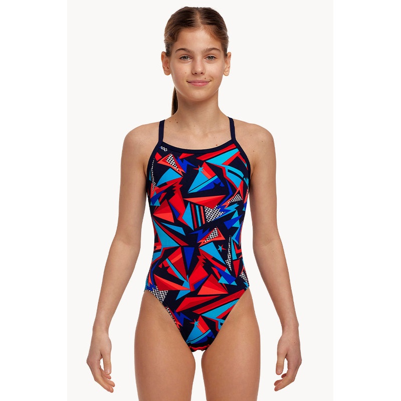 Girls Patriot Beat Single Strap One Piece