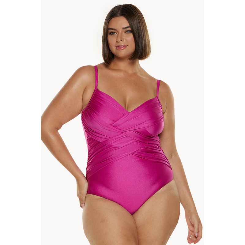 Metallic Criss Cross One Piece