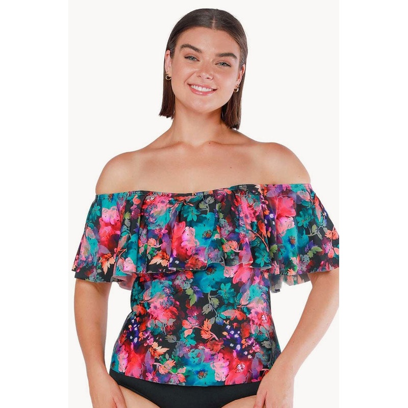 Midnight Garden Off The Shoulder Tankini Separate