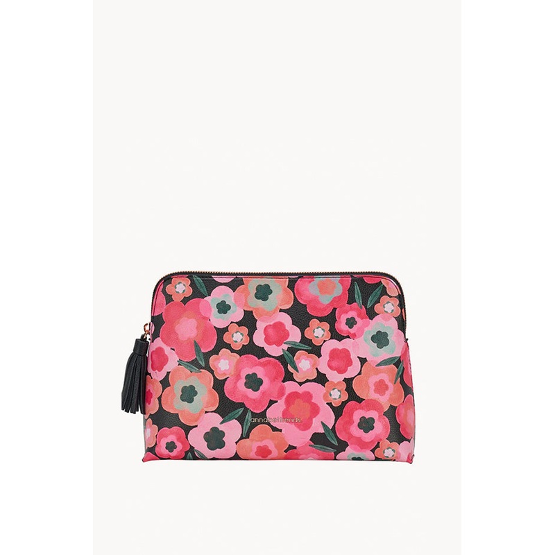 Midnight Blooms Large Vanity Bag