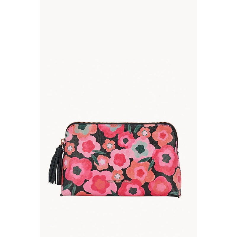 Midnight Blooms Medium Vanity Bag