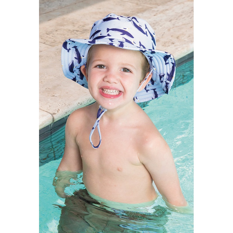 Toddler Boys Whales Swim Hat