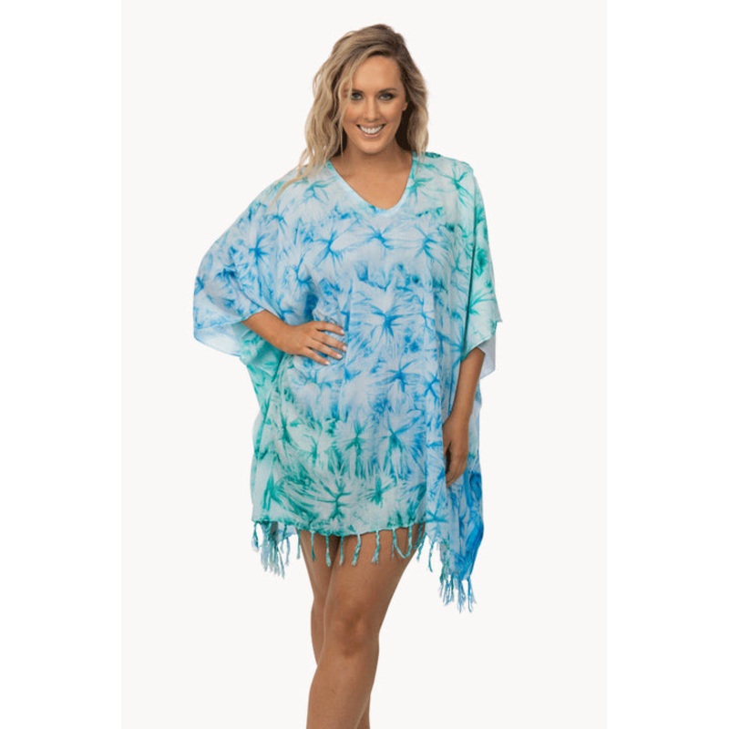 Fluro Dye V Neck Cover Up