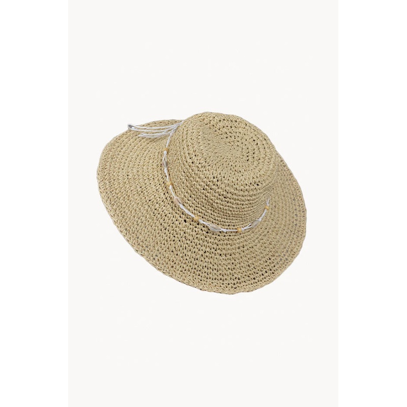 Girls Crochet Shell Trim Hat