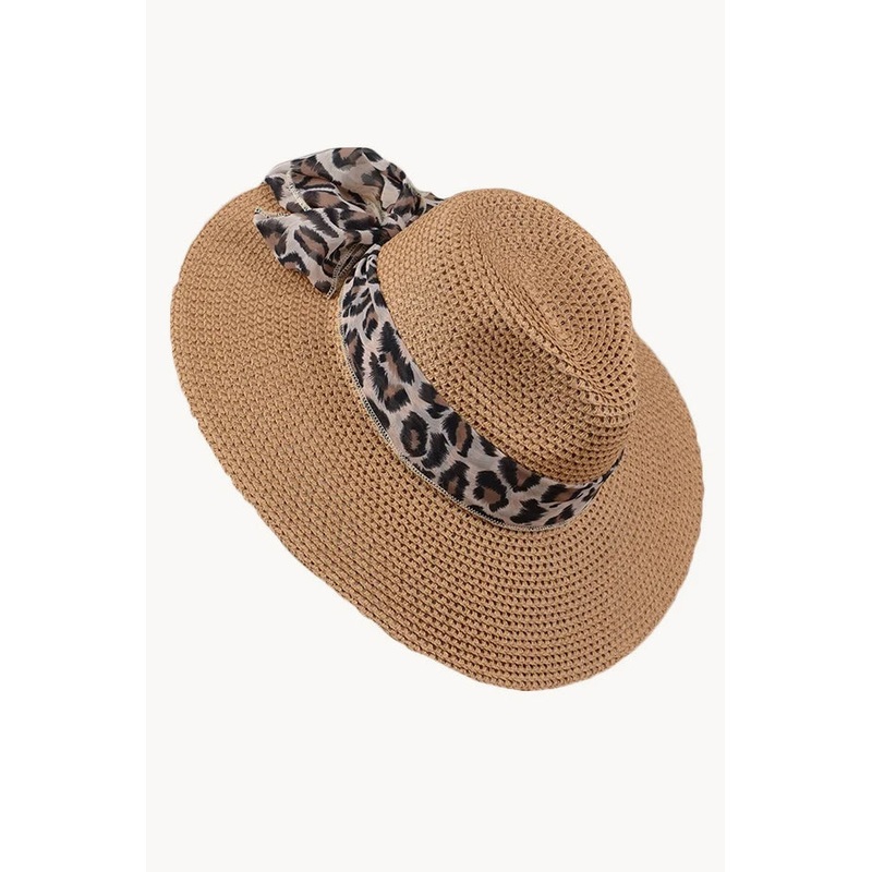 Leopard Scarf Fedora
