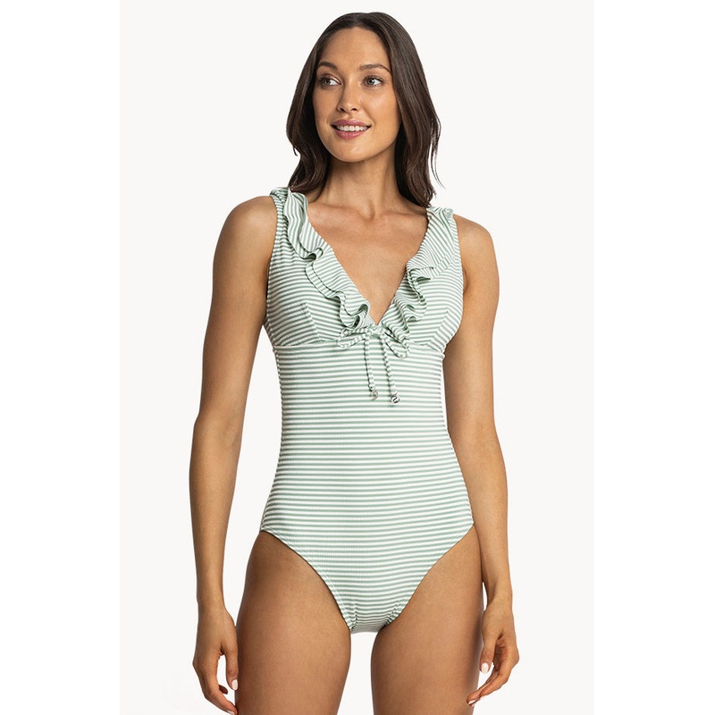 Summer Stripe Frill One Piece