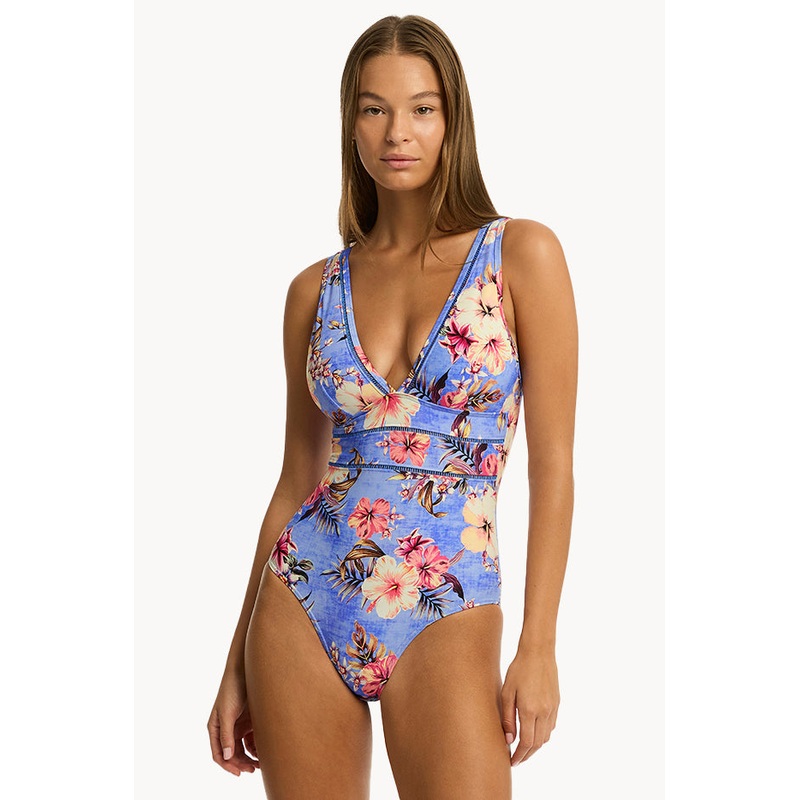 Blue Hawaii Spliced One Piece