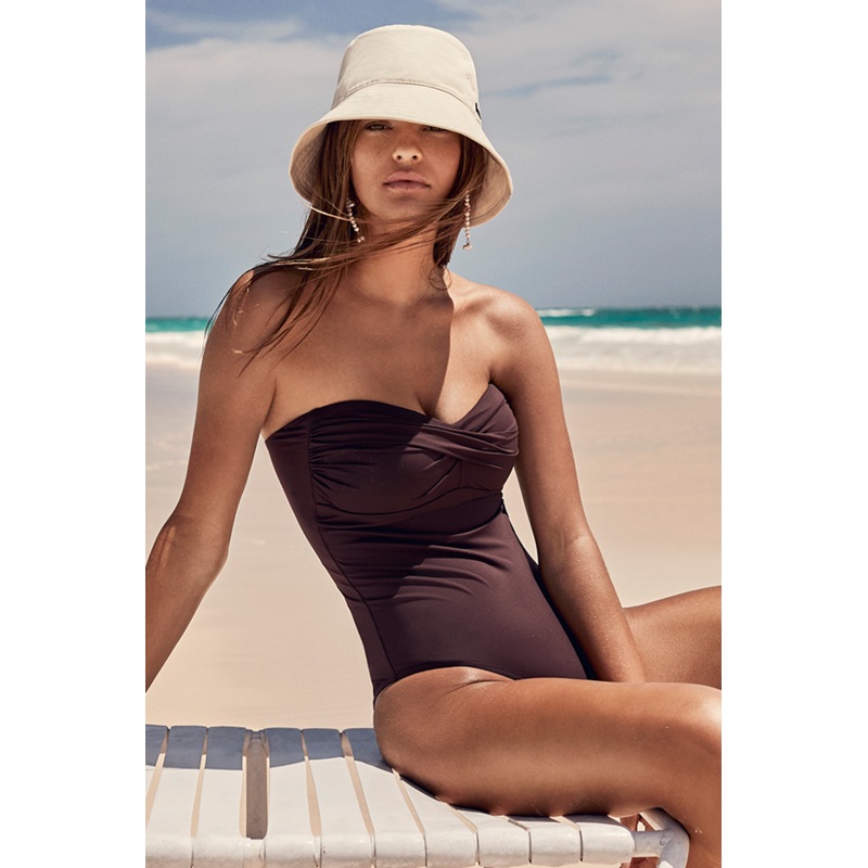 Eco Plains Twist Bandeau One Piece