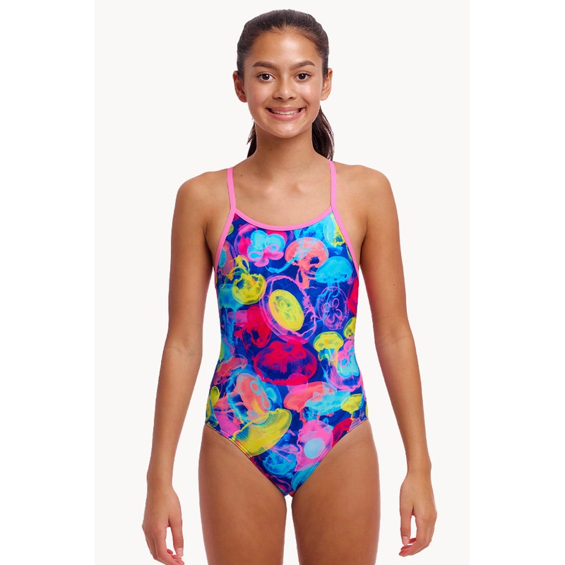 Girls Sting Stung Diamond Back One Piece