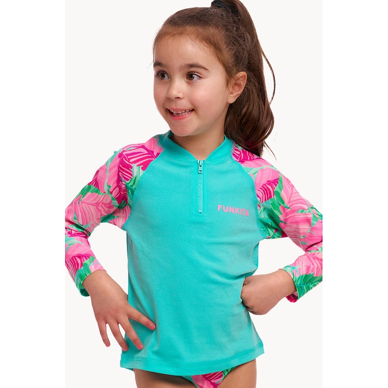 Girls Tropic Palm Zippy Suntop