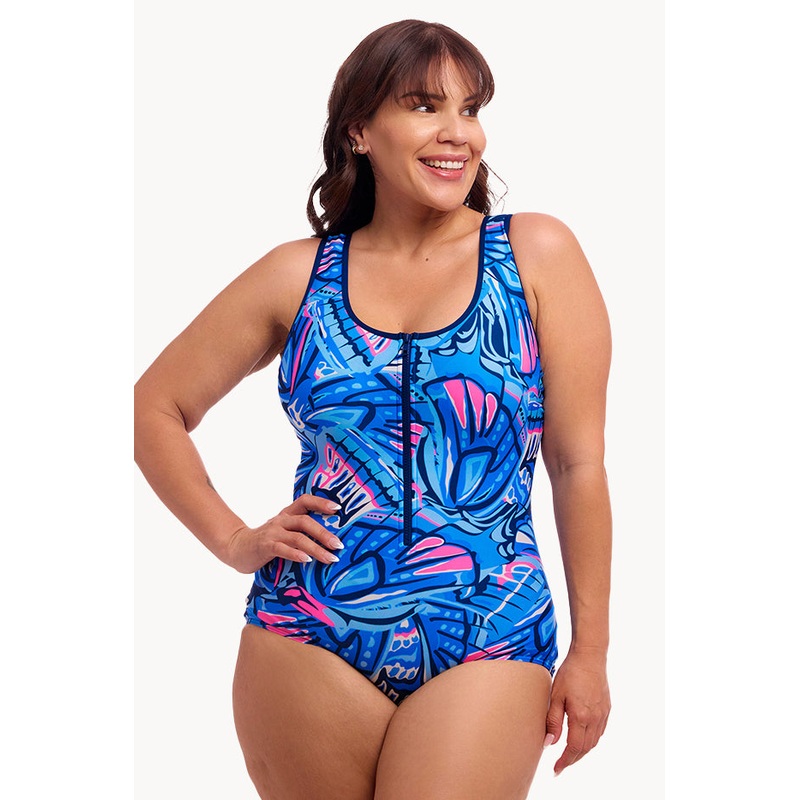 Soaring Hi DD/E Cup Zip Front One Piece