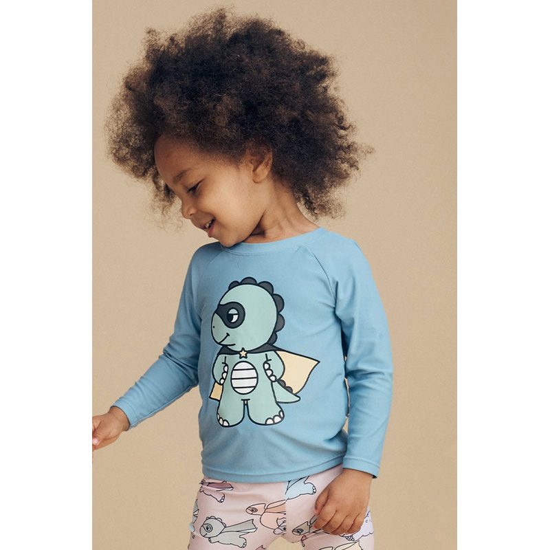 Boys Dino Hero Long Sleeve Suntop