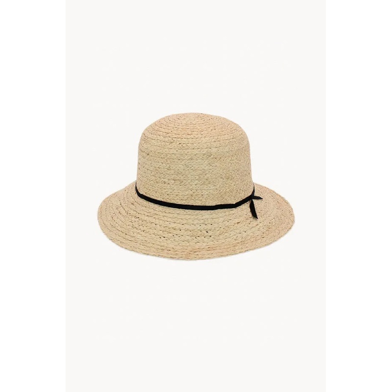 Brie Black Ribbon Band Bucket Hat