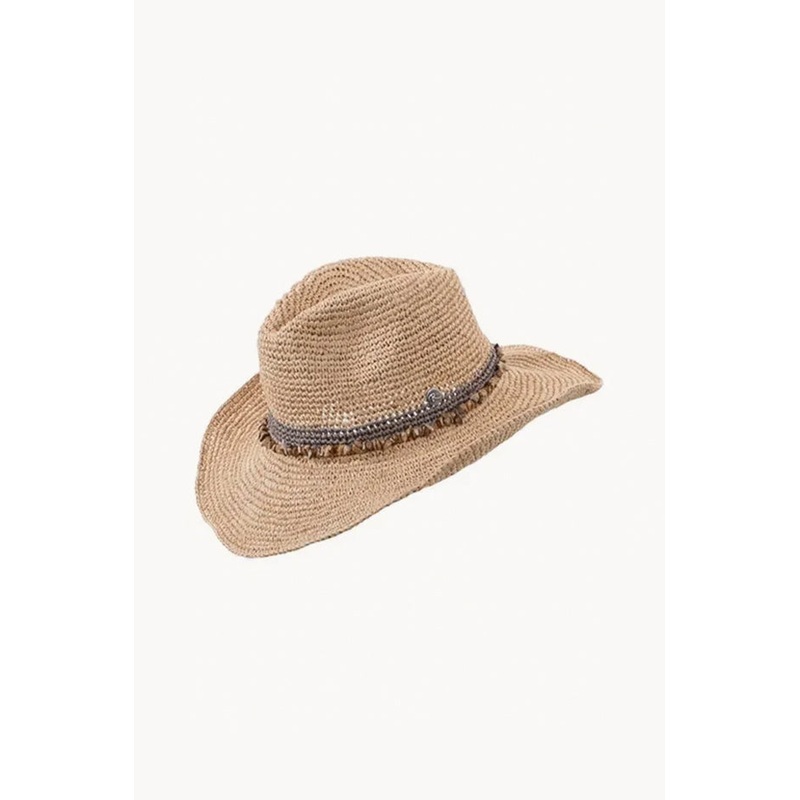 Castaway Taupe Raffia Cowboy Hat