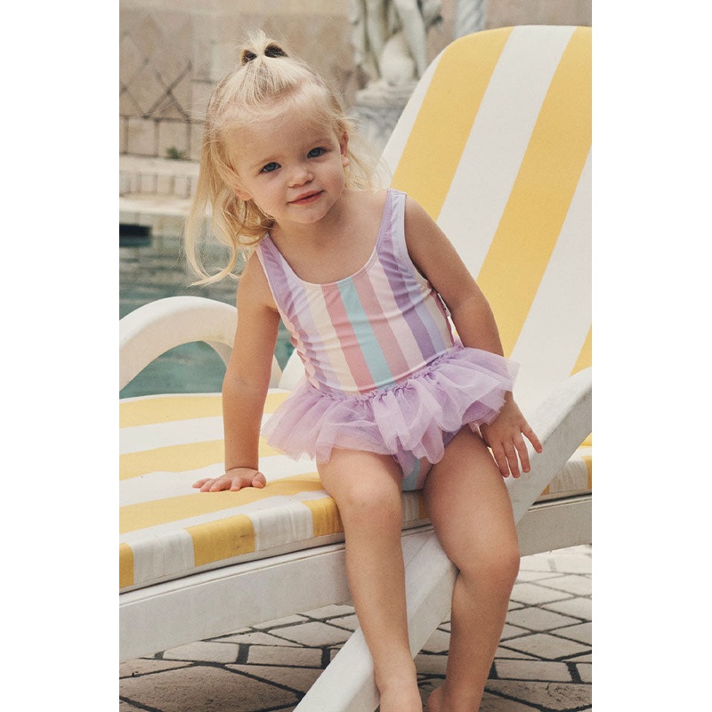 Girls Stripe Ballet One Piece