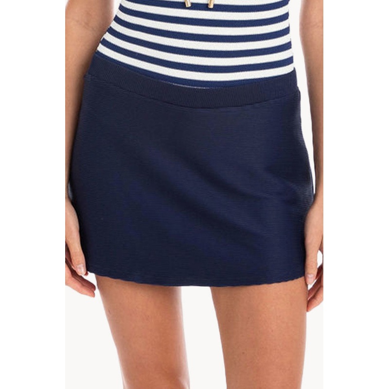 Plain Textured Swim Skirt