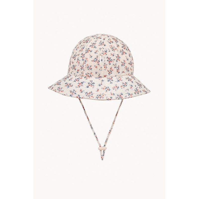 Girls Floral Ponytail Bucket Sunhat