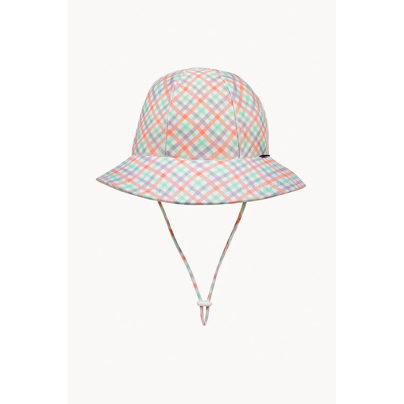 Girls Gingham Ponytail Bucket Sunhat