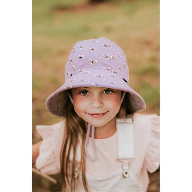 Girls Koala Ponytail Bucket Hat
