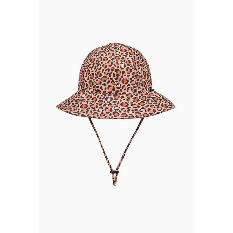 Girls Leopard Ponytail Bucket Sunhat