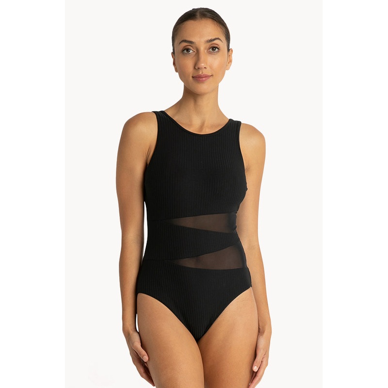 Reset Mesh High Neck One Piece