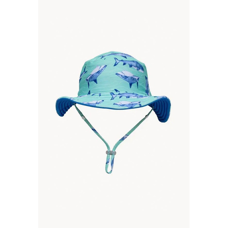 Boys Minty Shark Bucket Hat