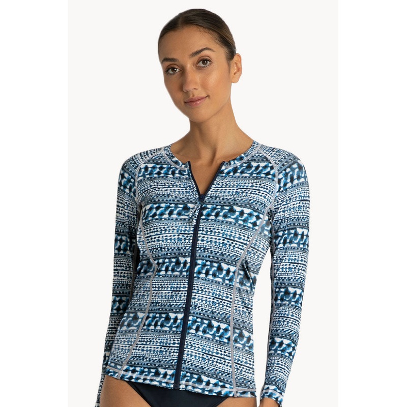 Byron Bay Long Sleeve Zip Suntop