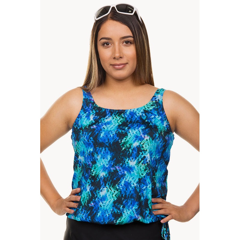 Jazzy Jewels D/DD Cup Blouson Tankini Separate
