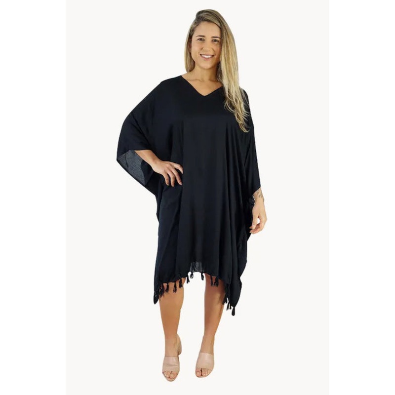 Plain V Neck Cover Up