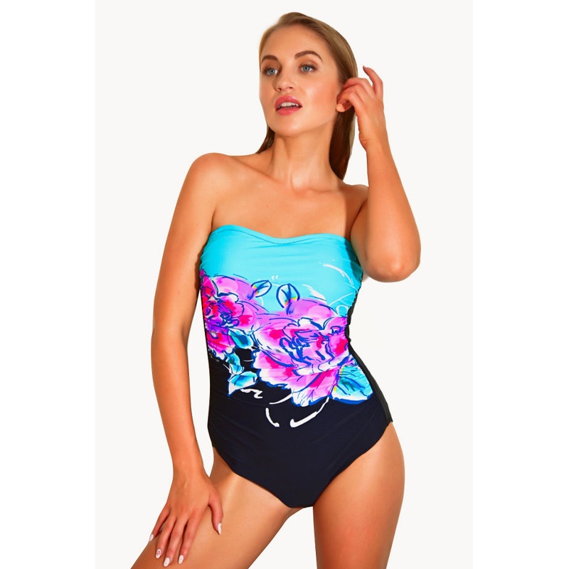 Wild Rose Bandeau One Piece