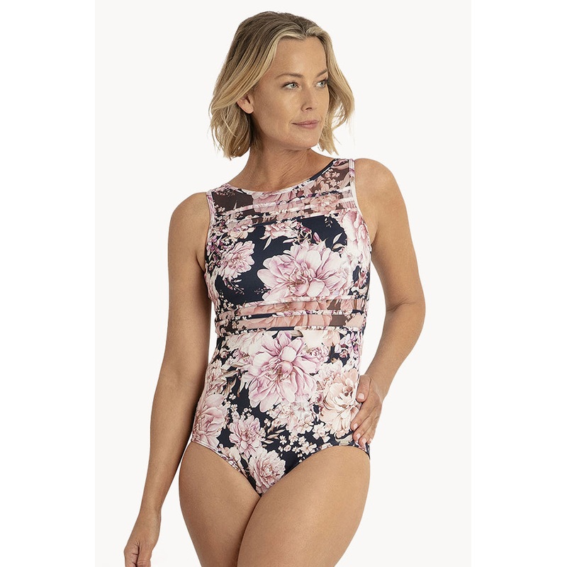 Chiara Mesh High Neck One Piece