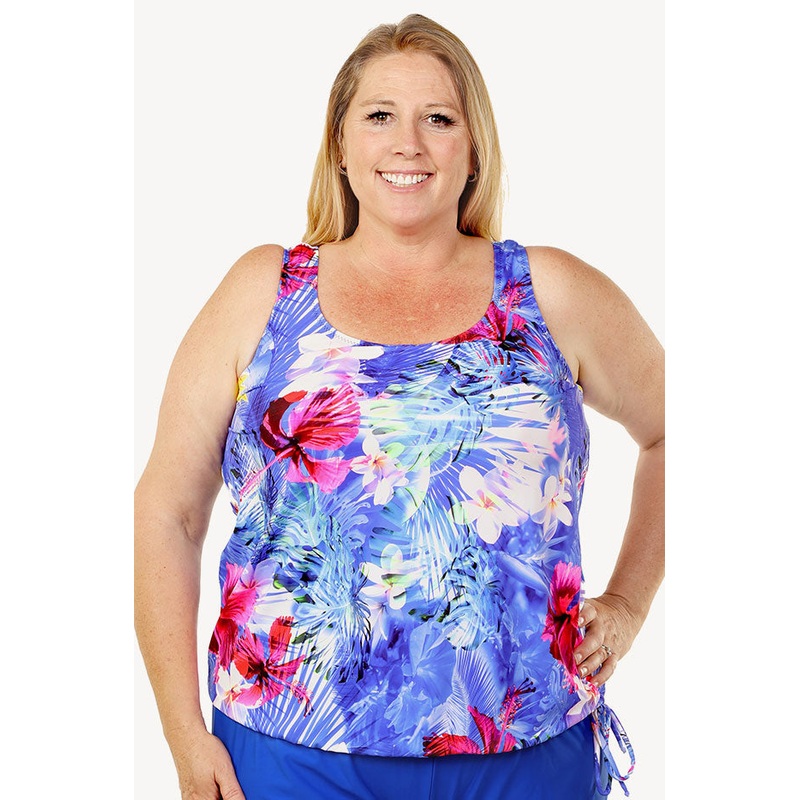 Hawaiian Holiday Mastectomy Blouson Tankini Separate