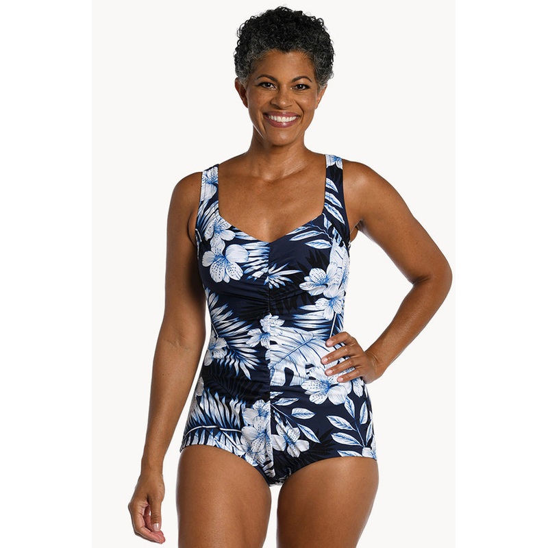 Moonlight Tropics Shirred One Piece
