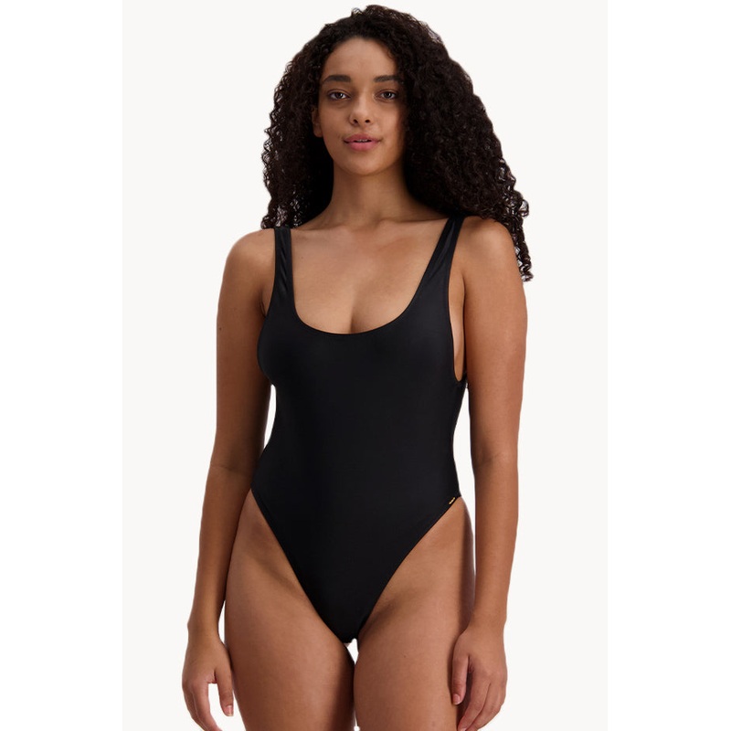 Scoop Neck High Leg One Piece